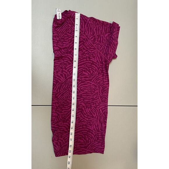 Athleta Purple Top Athletic Womens Sz XS Abstract Striped Print Stretch‎ - Picture 8 of 8